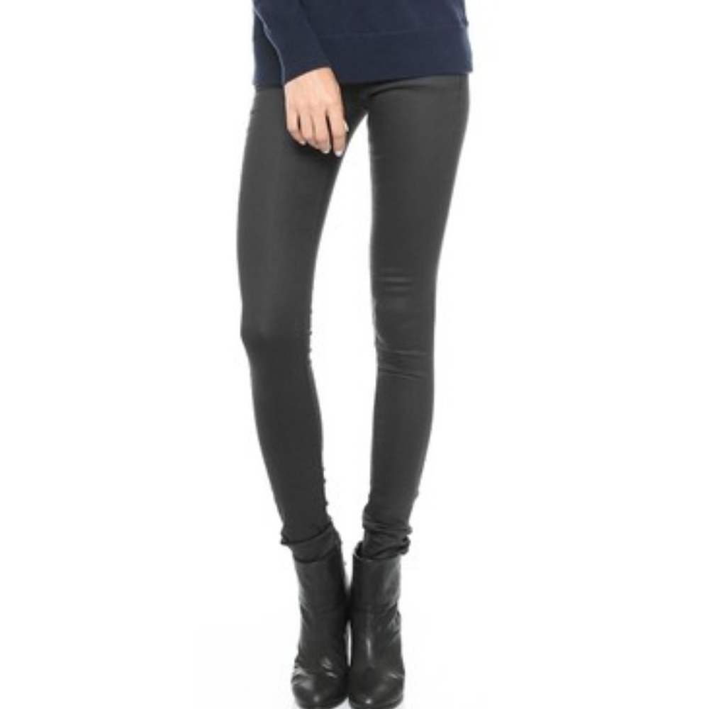 rag & bone shoreditch coated gray W15031585 skinny